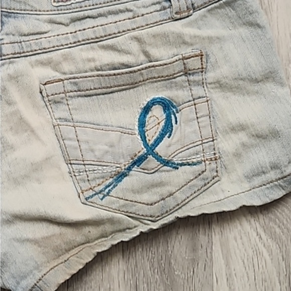 Rare Vintage BONGO extra short booty jean shorts size 00 - Picture 6 of 9